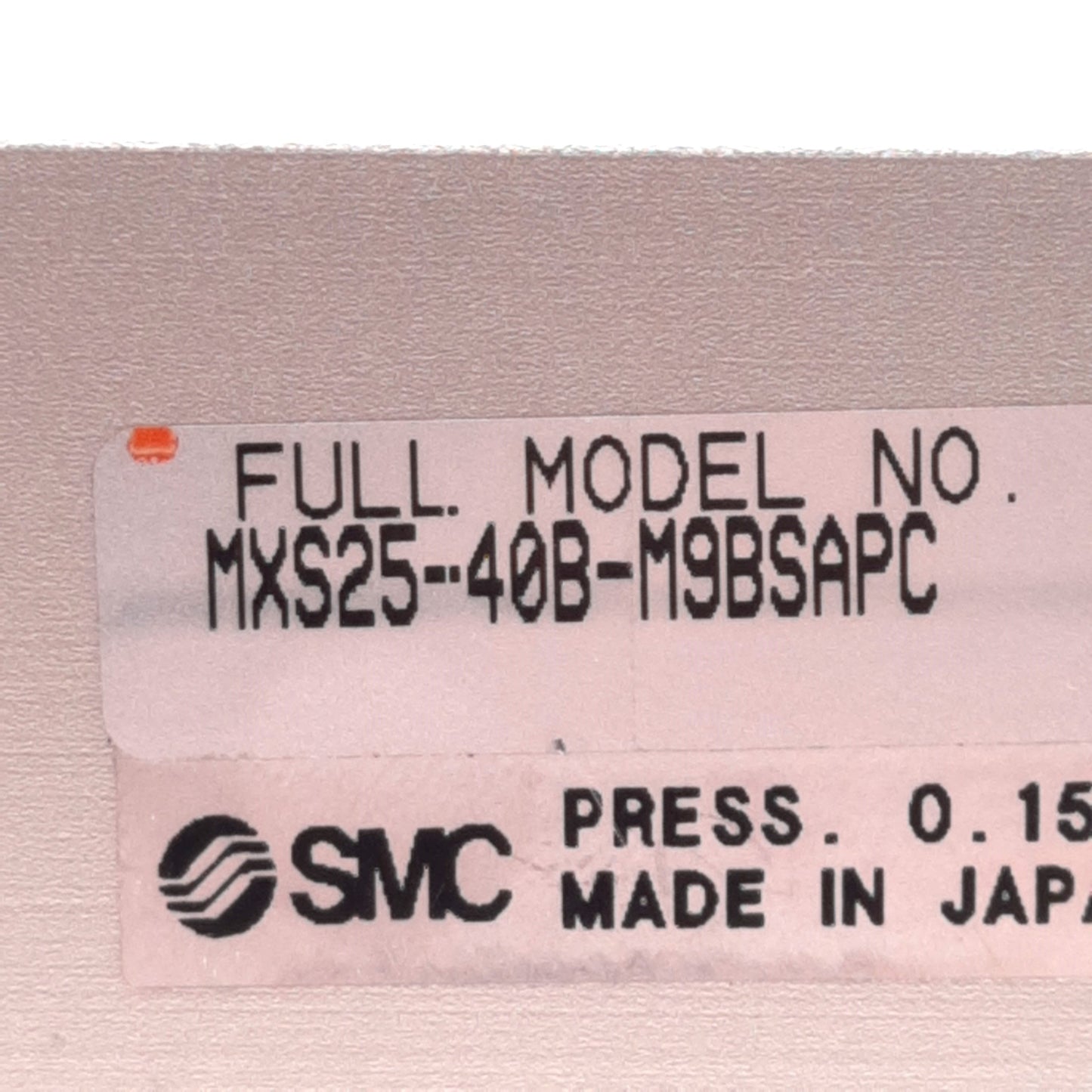 Used SMC MXS25-40B Precision Slide Table, ø25mm Bore, 40mm Stroke, 0.15-0.7MPa, Rc1/8