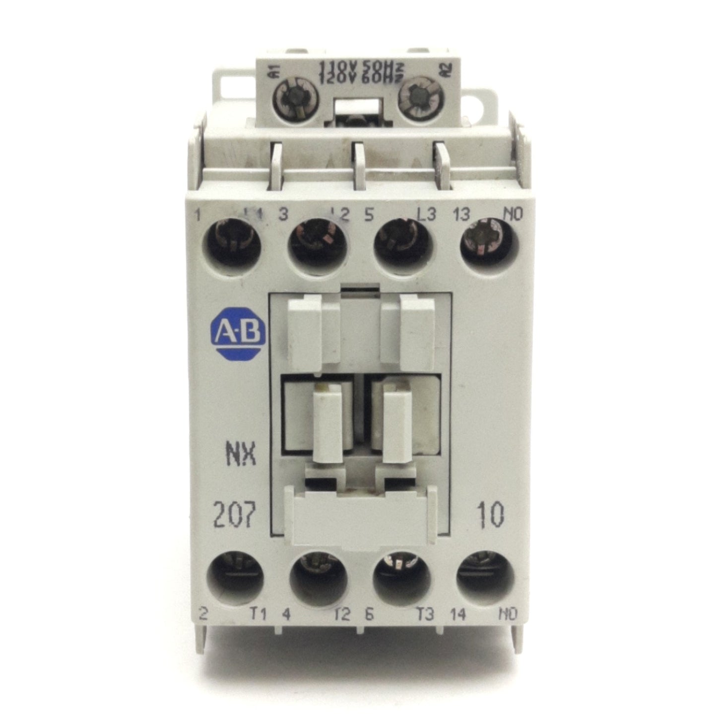 Used Allen Bradley 100-NX207 Contactor 3-Pole, 690VAC Max, 32A, 110/120V AC Coil