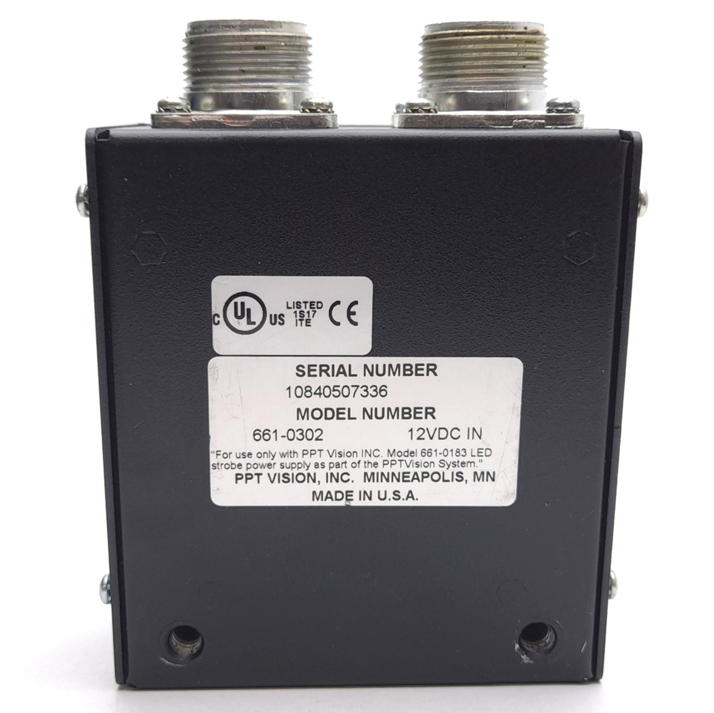 Used Lot of 2 PPT Vision 661-0302 Capacitor Box, For 661-0183 LED Strobe Power Supply