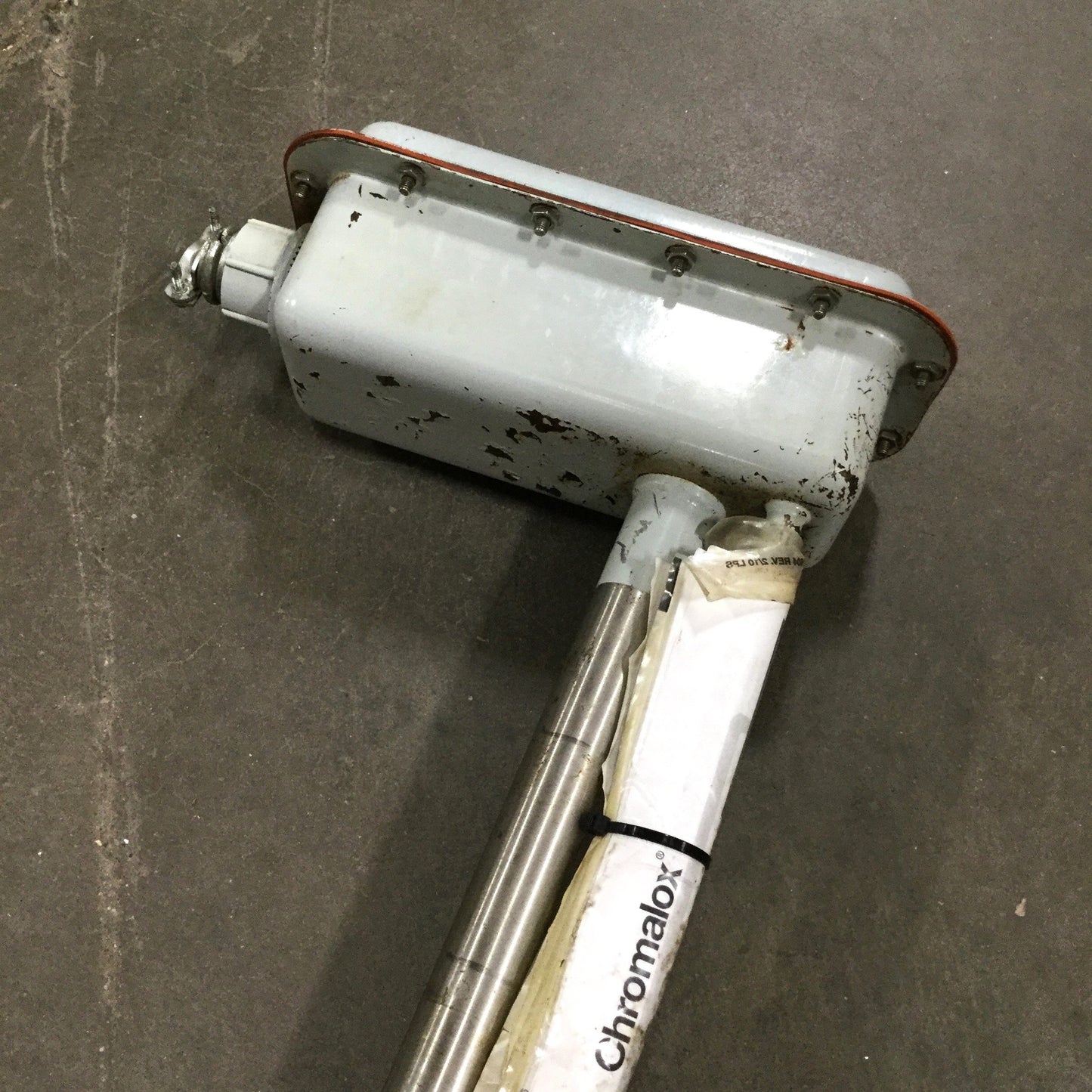 Used Chromalox TLS-330A-036 Over-the-Side Immersion Heater 3-Element 3000W 240VAC 3PH