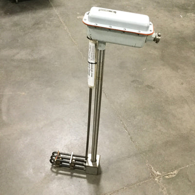 Used Chromalox TLS-330A-036 Over-the-Side Immersion Heater 3-Element 3000W 240VAC 3PH