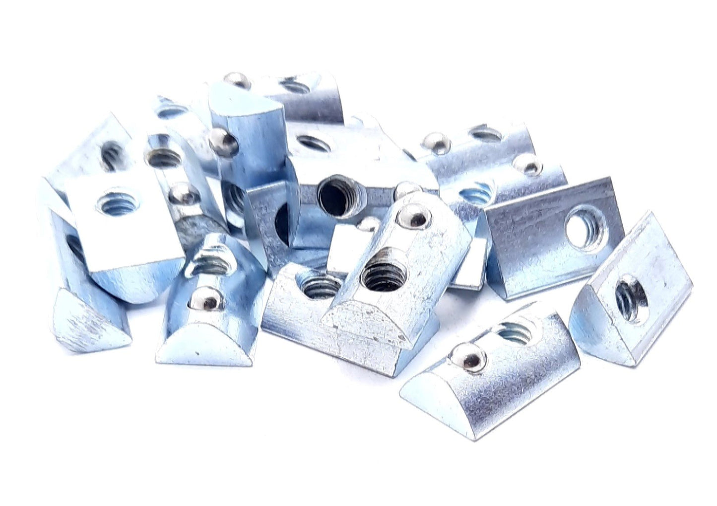 Used Lot of 20 80/20 13037 Self-Aligning Roll-in T-Nut w/Ball Spring Series 15 & 40