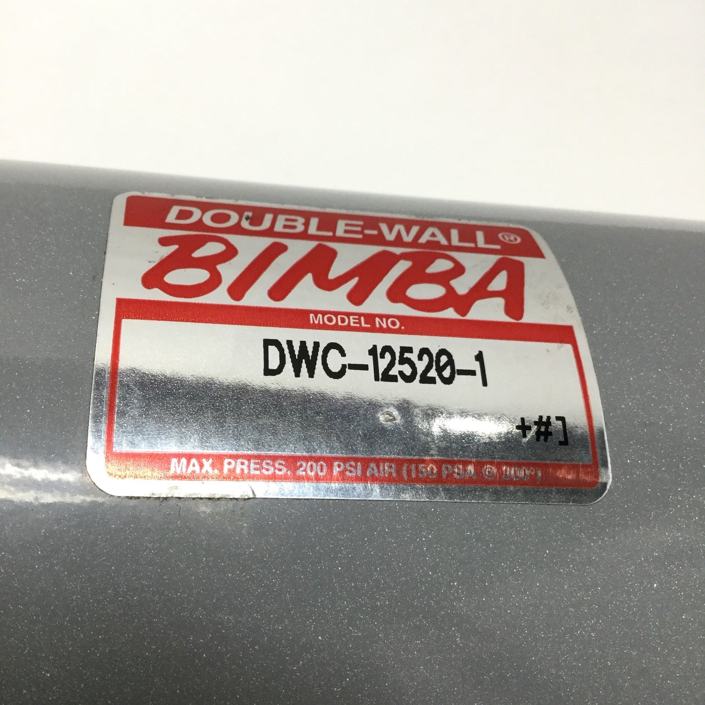 New – Open box Bimba DWC-12520-1 Double-Wall Double-Acting Air Cylinder 4" Bore, 20" Stroke