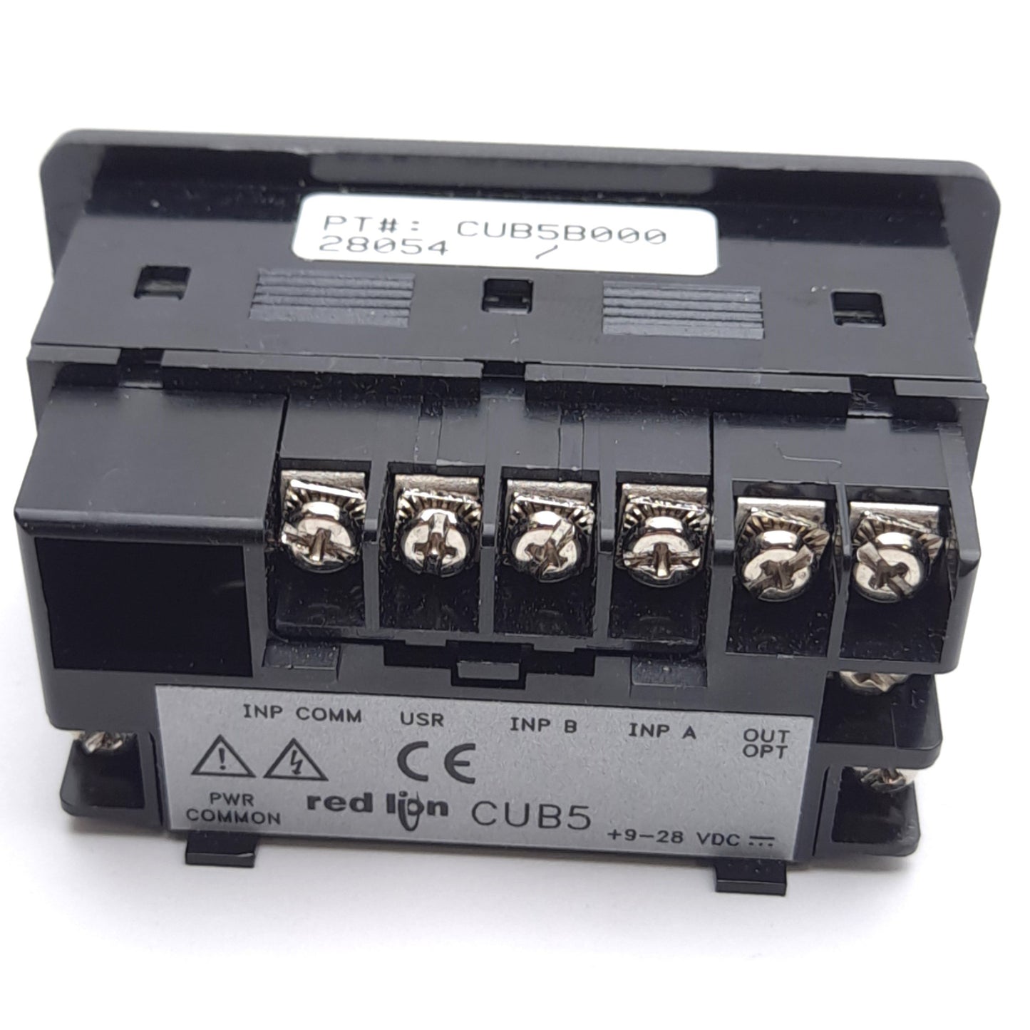 Used Red Lion CUB5B000 Dual Counter Rate Meter 8-Digit Red/Green Backlight Display