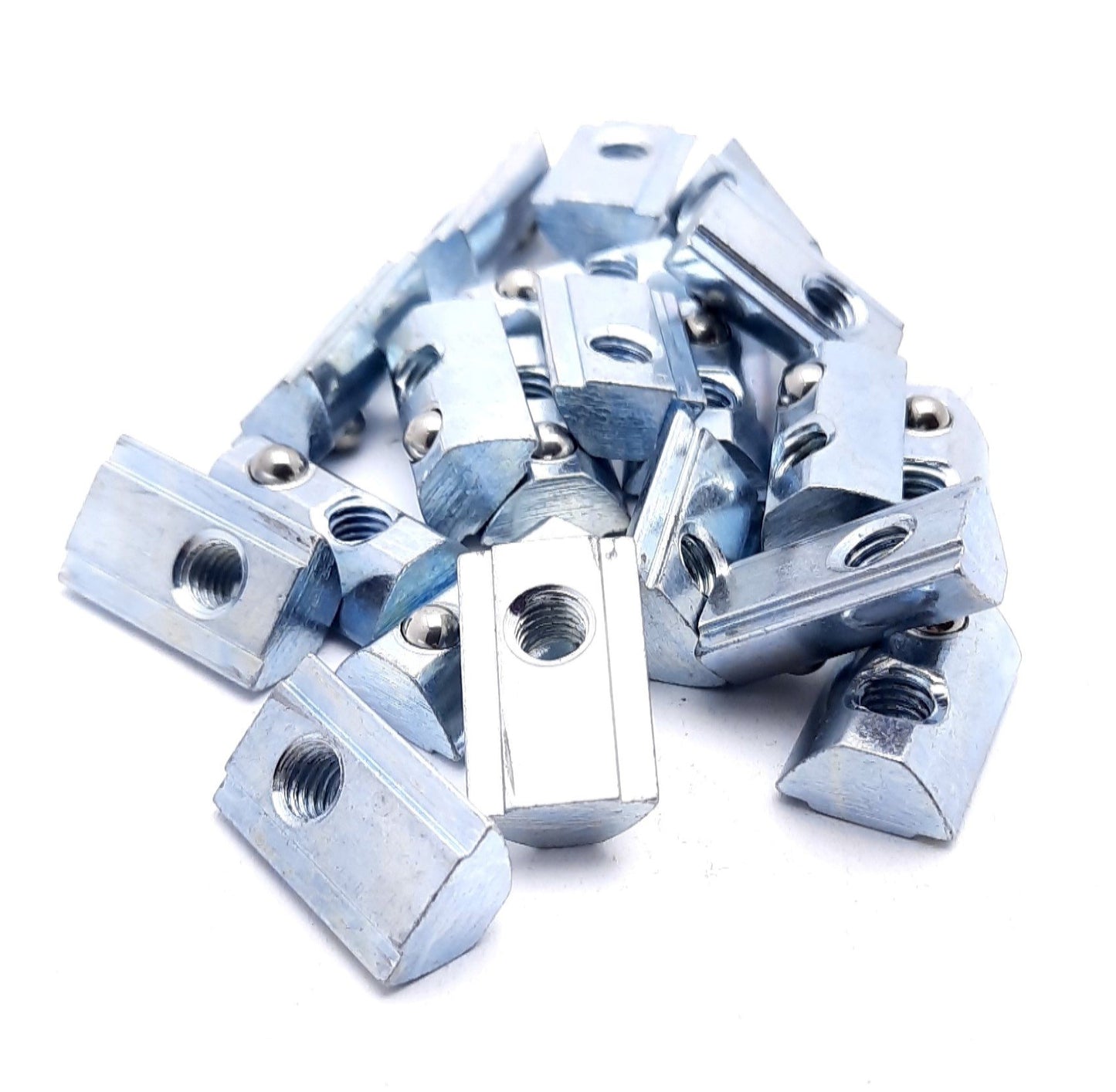 Used Lot of 20 80/20 13031 Self-Aligning Roll-in T-Nut w/Ball Spring M6 X 1.0