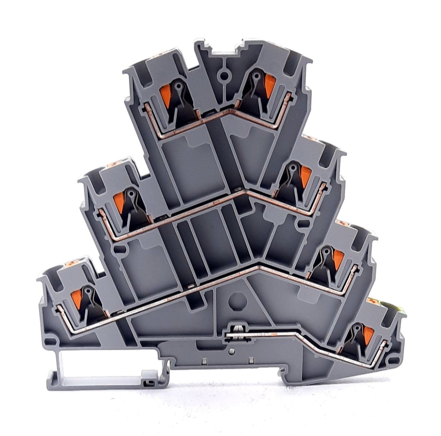 New – Open box Lot of 5 Phoenix Contact PT 4-PE/3L Multi-Level Terminal Block 7 Position 26A