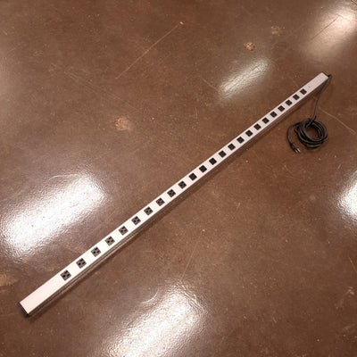 Used Wiremold UL2063BD Power Strip, 24-Outlets, 120V 15A, 6ft Strip, 15ft Cable