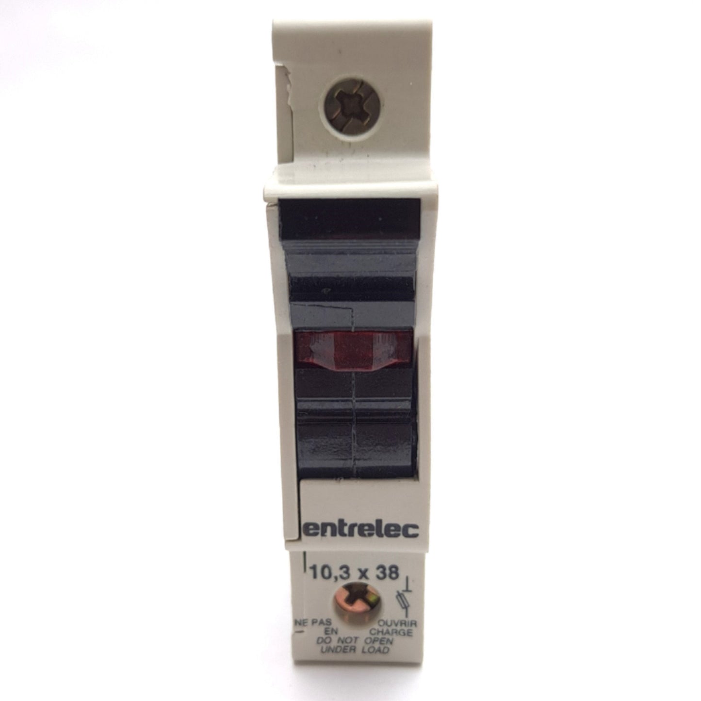 Used Lot of 3 Entrelec DL 10/17,5.SF Fuse Holder, 30A 600VAC Rating, 1-Pole