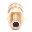 Used Lot of 5 Parker Rectus Type 21 Coupler, Brass, G1/8 Male Thread to ø9mm ID