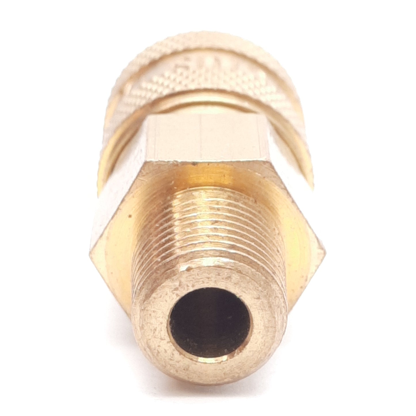 Used Lot of 5 Parker Rectus Type 21 Coupler, Brass, G1/8 Male Thread to ø9mm ID