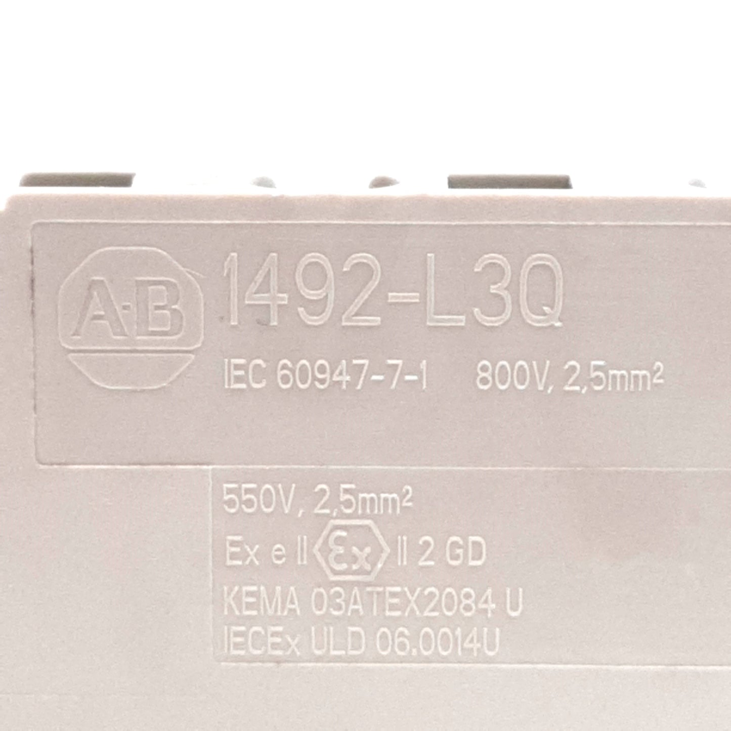 Used Lot of 20 Allen Bradley 1492-L3Q Feed-Though Terminal Block, 800V 24A, DIN Rail