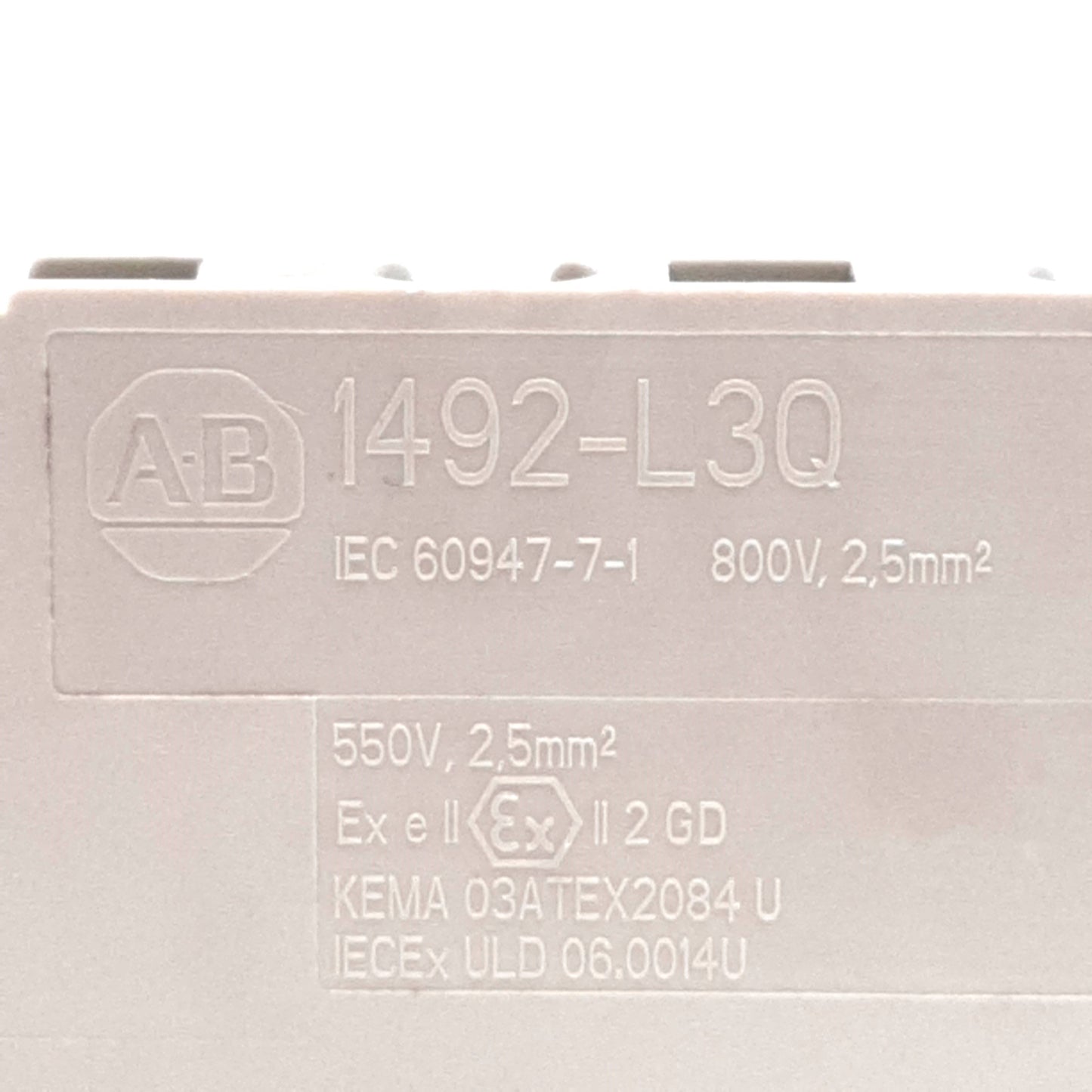 Used Lot of 20 Allen Bradley 1492-L3Q Feed-Though Terminal Block, 800V 24A, DIN Rail
