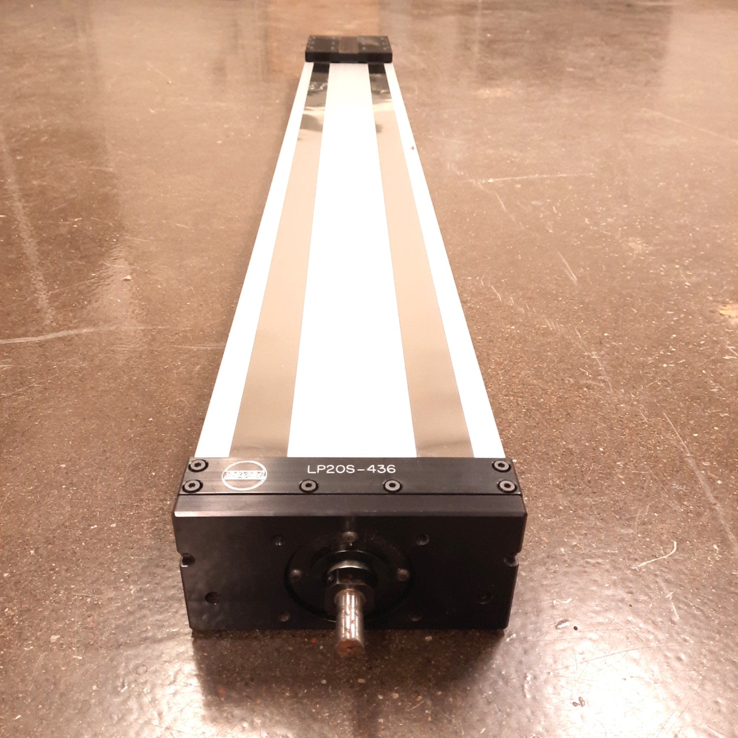 Used Bimba LP20S-436 Linear Actuator 436mm Travel, 5mm Lead, 64.7kN Load, ø12mm Shaft