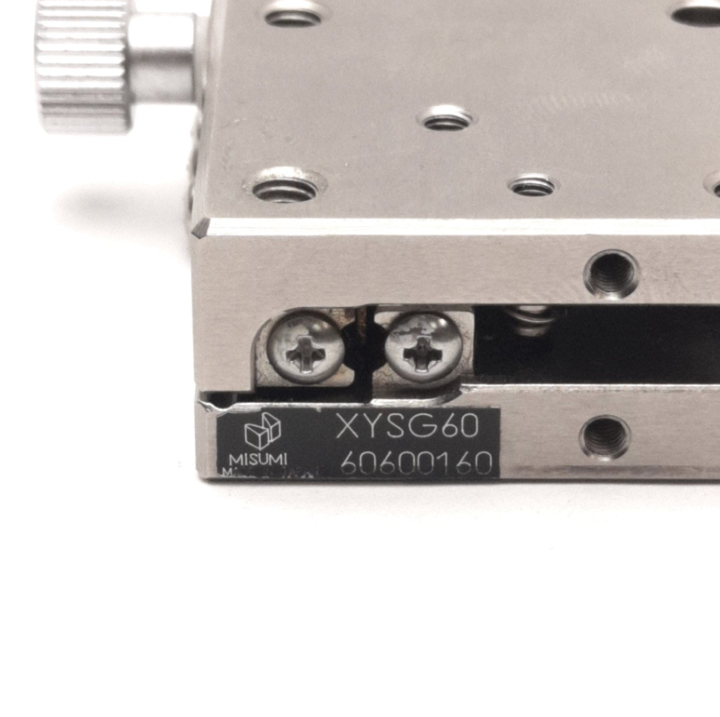 Used Misumi XYSG60 *SINGLE AXIS* Ball Guide Stage, 10mm Range, 60 x 60mm Stage