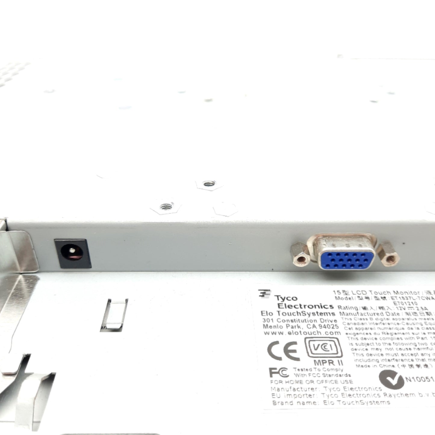 Used Elo ET1537L-7CWA-1-NPB-G Touch Screen Monitor, 15in, 1024x768, VGA, 12VDC
