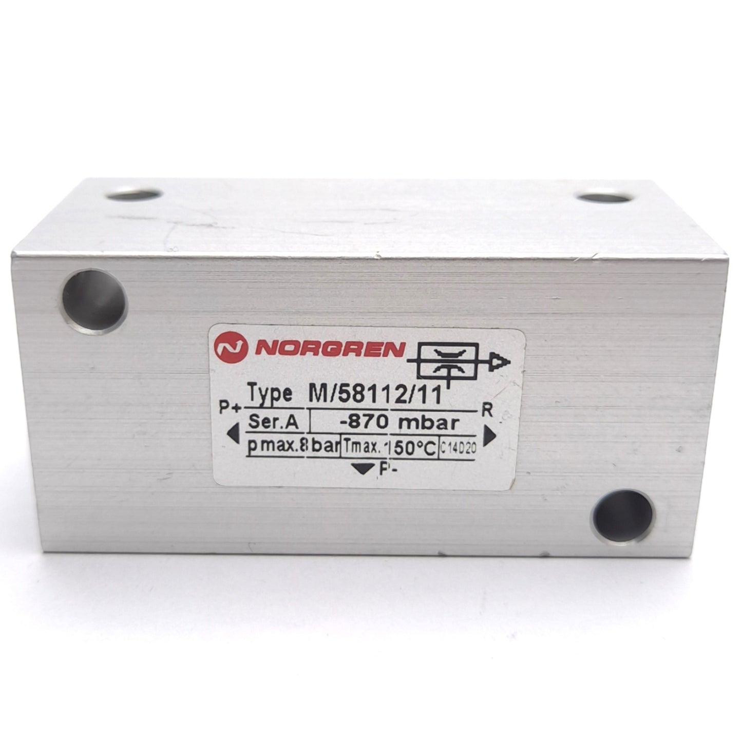 Used Norgren M/58112/11 Vacuum Pump, 1/4in ISO G, -0.9bar Vacuum, 55 nl/min