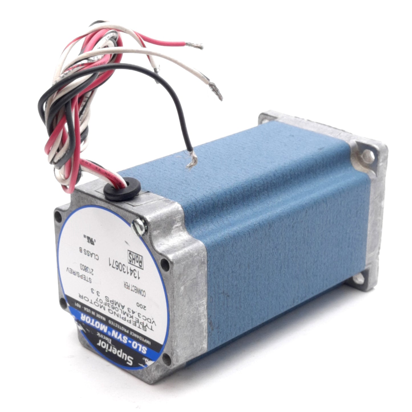 Used SLO-SYN KML063F07 Stepper Motor, 1.8°/Step, 3.43VDC 3.3A, 4-Lead, NEMA 23