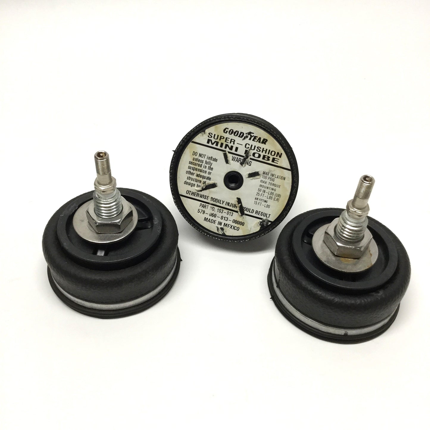 Used Lot of 3 Goodyear IS3-013 Super Cushion Air Spring Suspension Mount 100psi