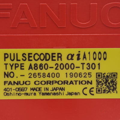 New – Open box Fanuc A860-2000-T301 Pulse Coder Absolute Encoder, 2000PPR, 3000RPM, M12 10-Pin