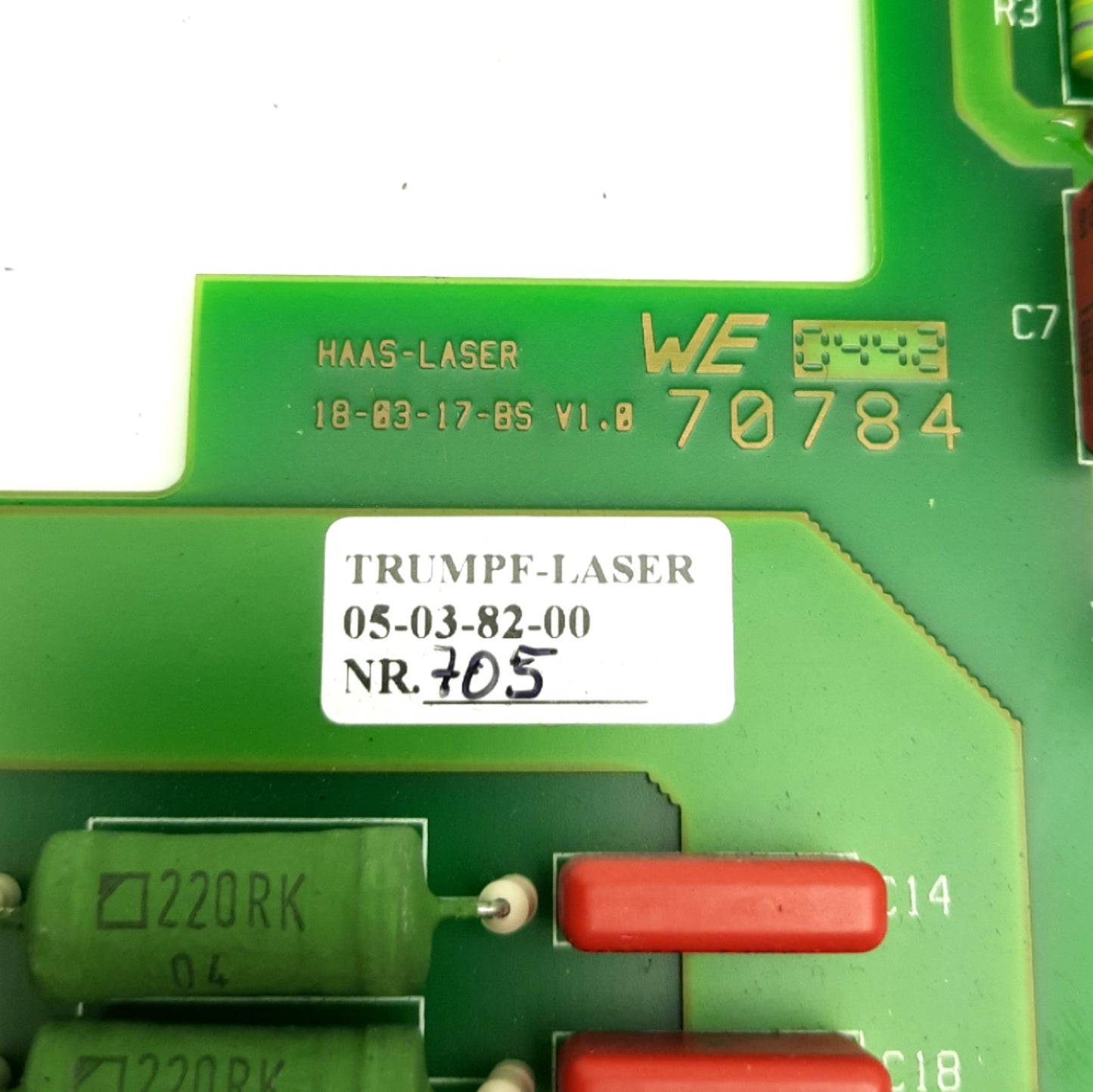 Used Trumpf HAAS Laser 18-03-17-AH 05-03-82-00 Capacitor Circuit Board For HL506P