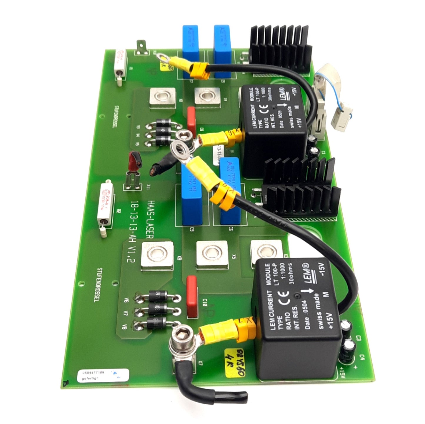 Used Trumpf HAAS LASER 18-13-13-AH Stuffendrossel Current Sensor Board, For HL506P