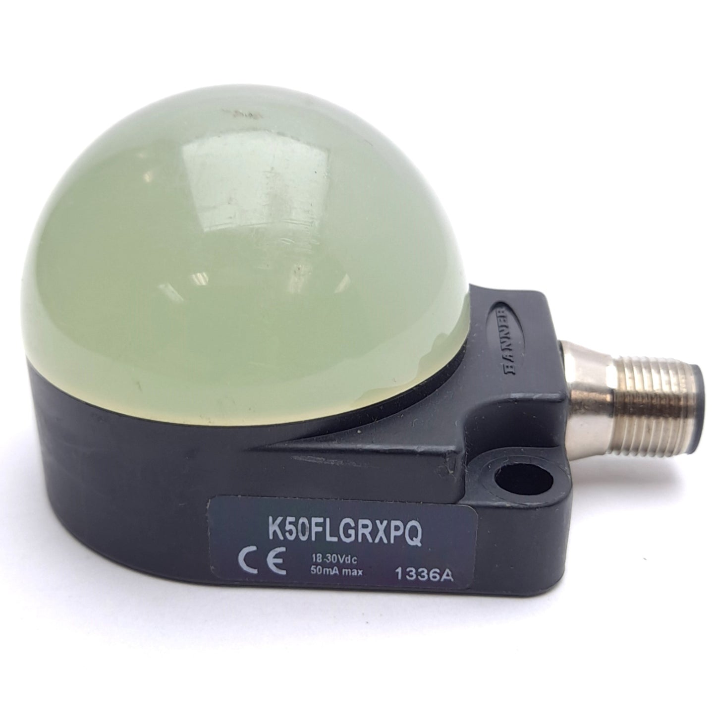 Used Banner K50FLGRXPQ EZ-LIGHT Illuminated Domed LED Indicator, 2-Color Red/Green