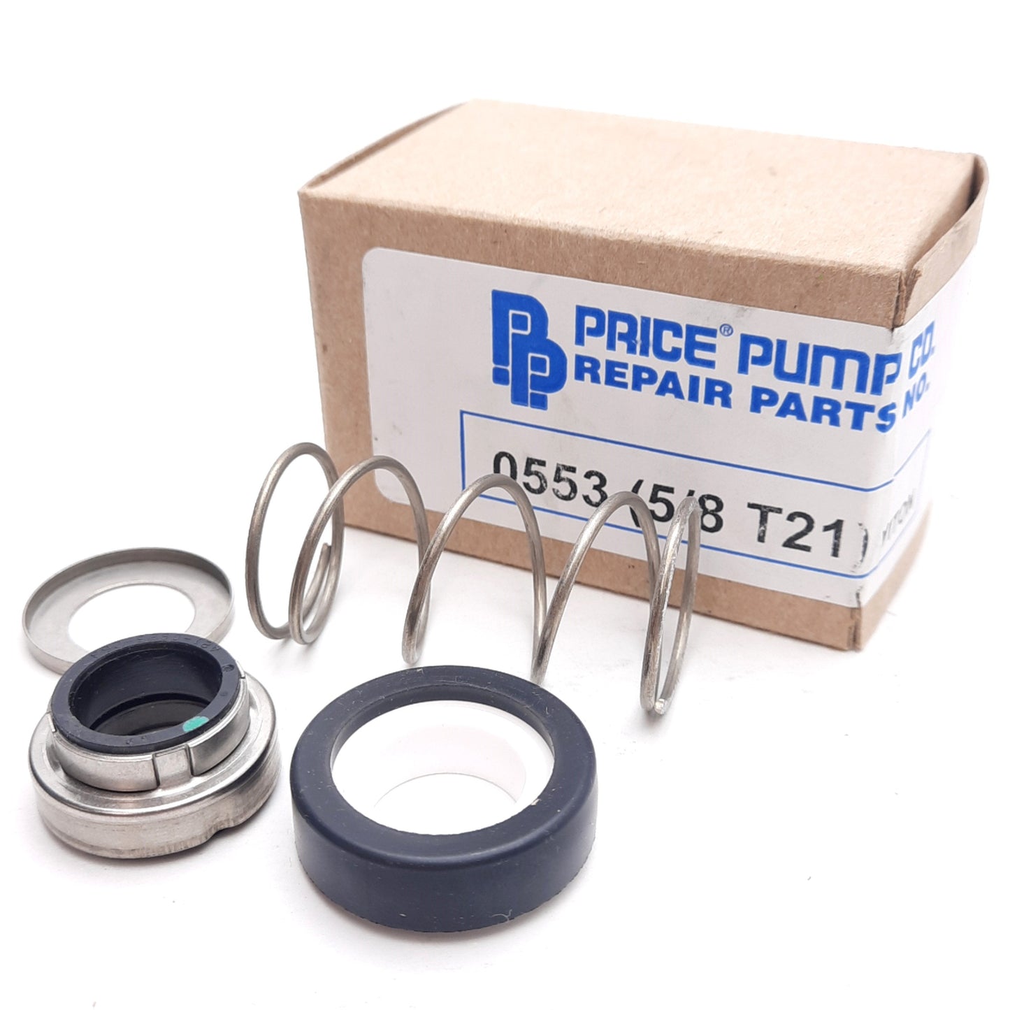 New Price Pump Co 0553 Viton Pump Seal, Type T21, 5/8in, 316 Stainless Steel