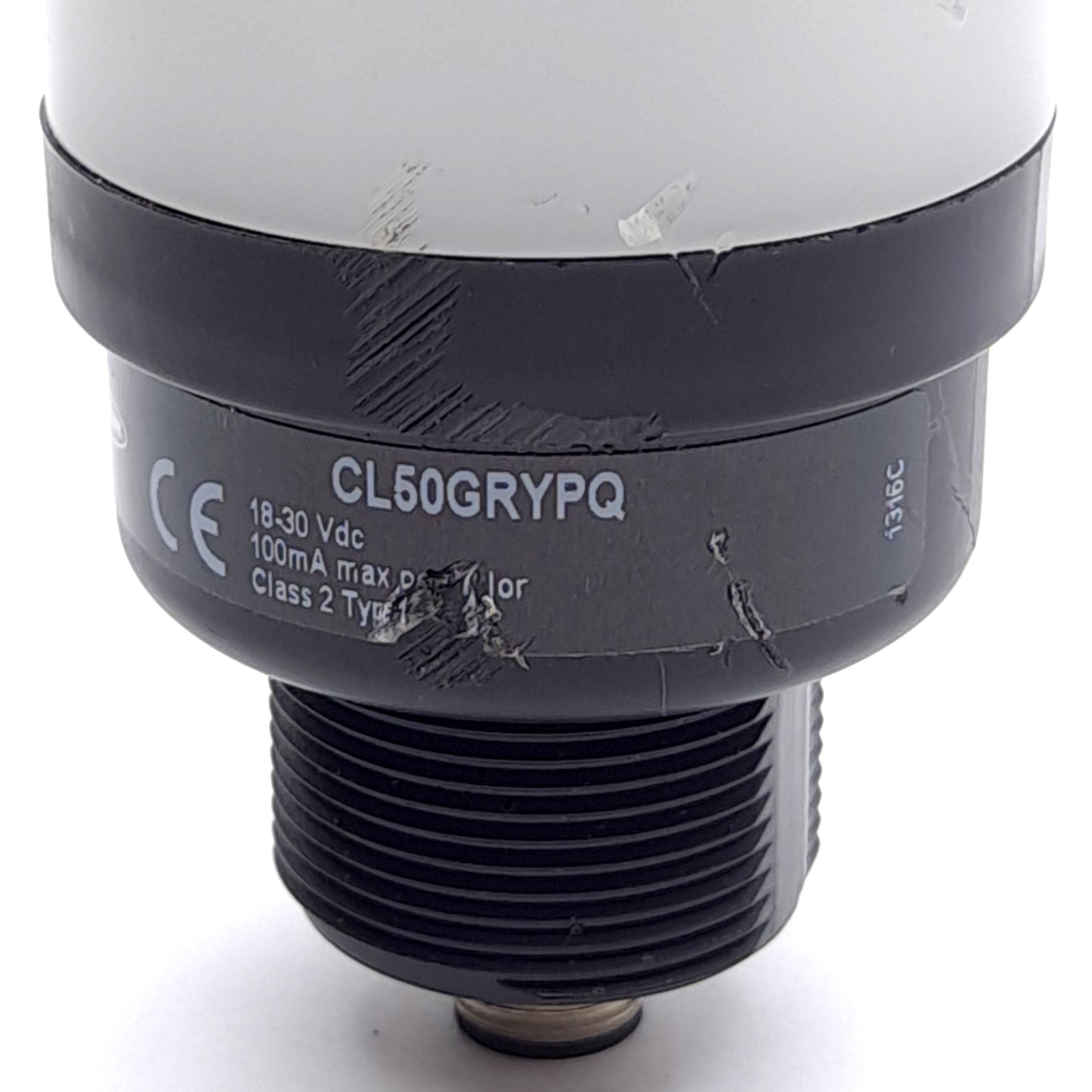 Used Banner CL50GRYPQ LED Column Light Indicator, Green/Red/Yellow, PNP Input, ø50mm