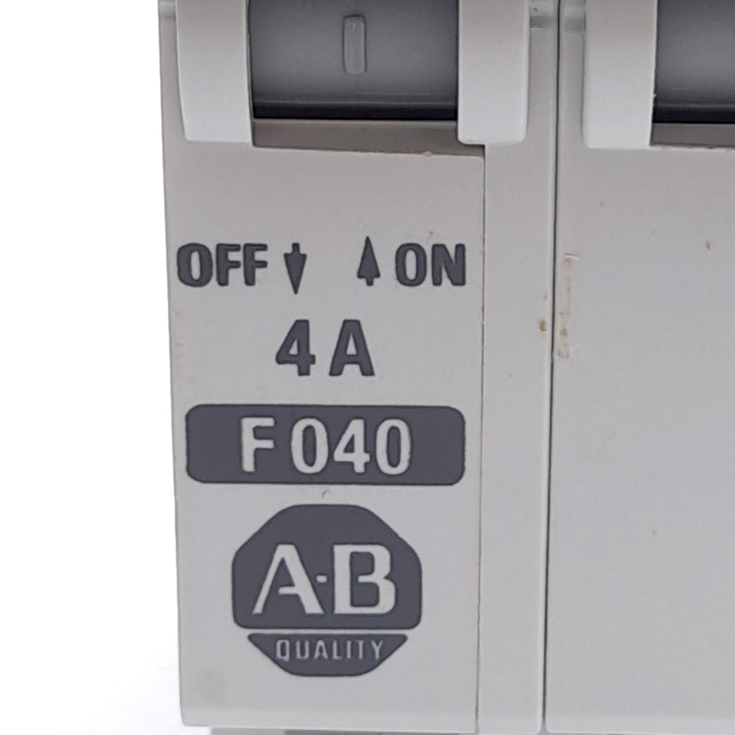 Used Allen Bradley 1492-CB2 F040 Circuit Breaker, 2-Pole, 4A 480VAC/65VDC Rated