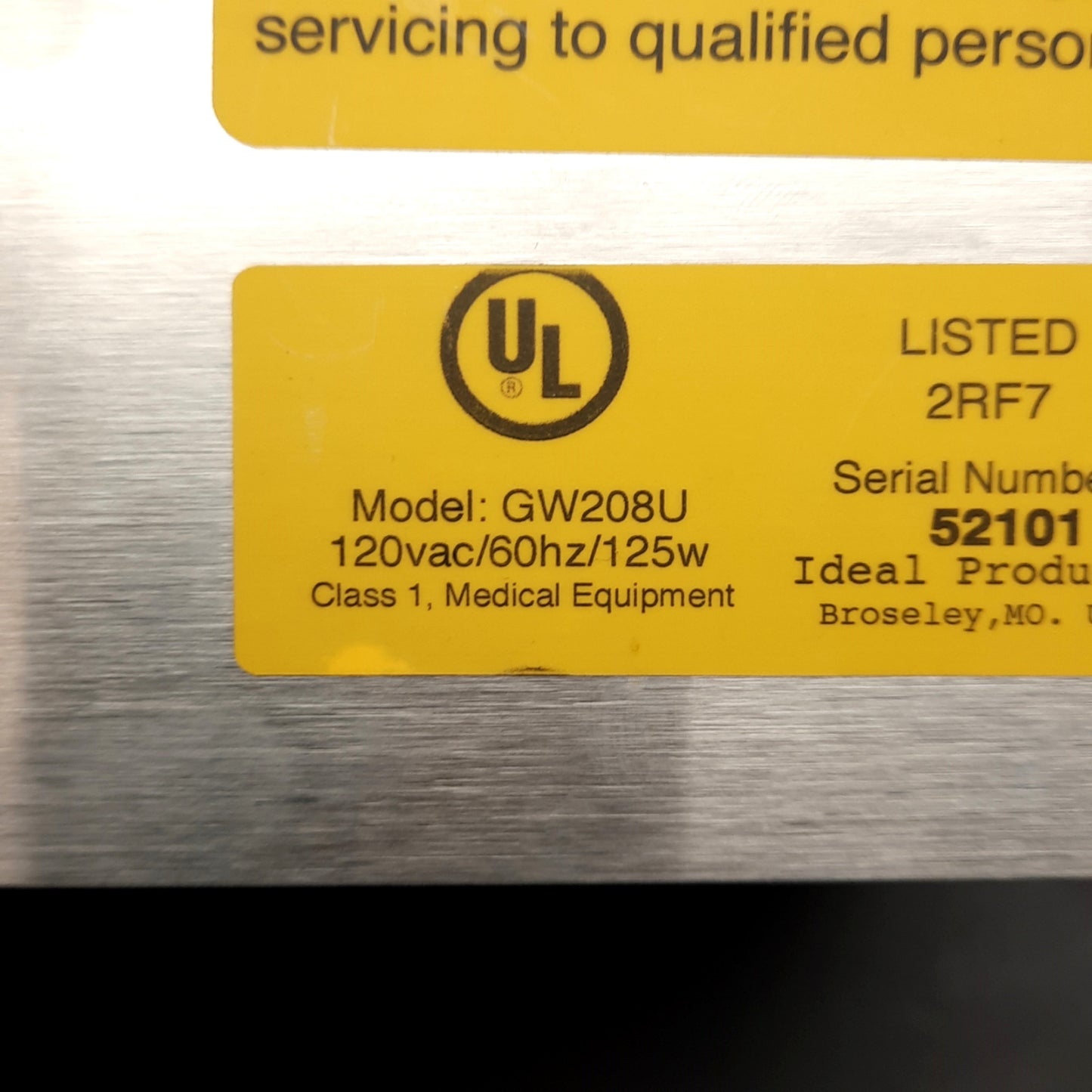 Used Cone Instruments GW208U Ultrasound Gel/Lotion Warmer 2 Bottles, 90-120°F, 120VAC