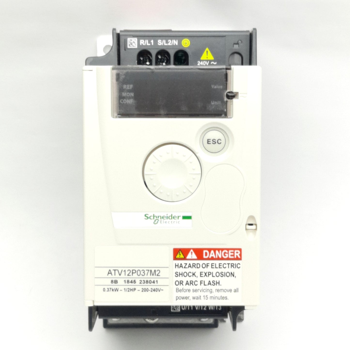 New Schneider Electric ATV12P037M2 AC Speed Drive, 1/2HP, 200-240VAC 1-Ph Input