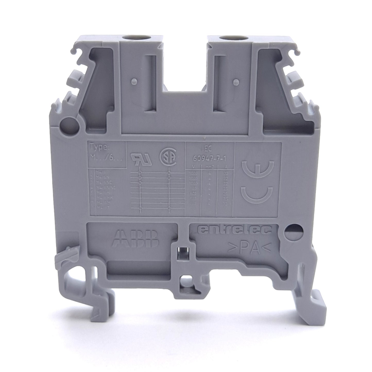 New – Open box Lot of 33 ABB Entrelec 011511607 Feed-Through Terminal Block, 1-Level, 2-Pole
