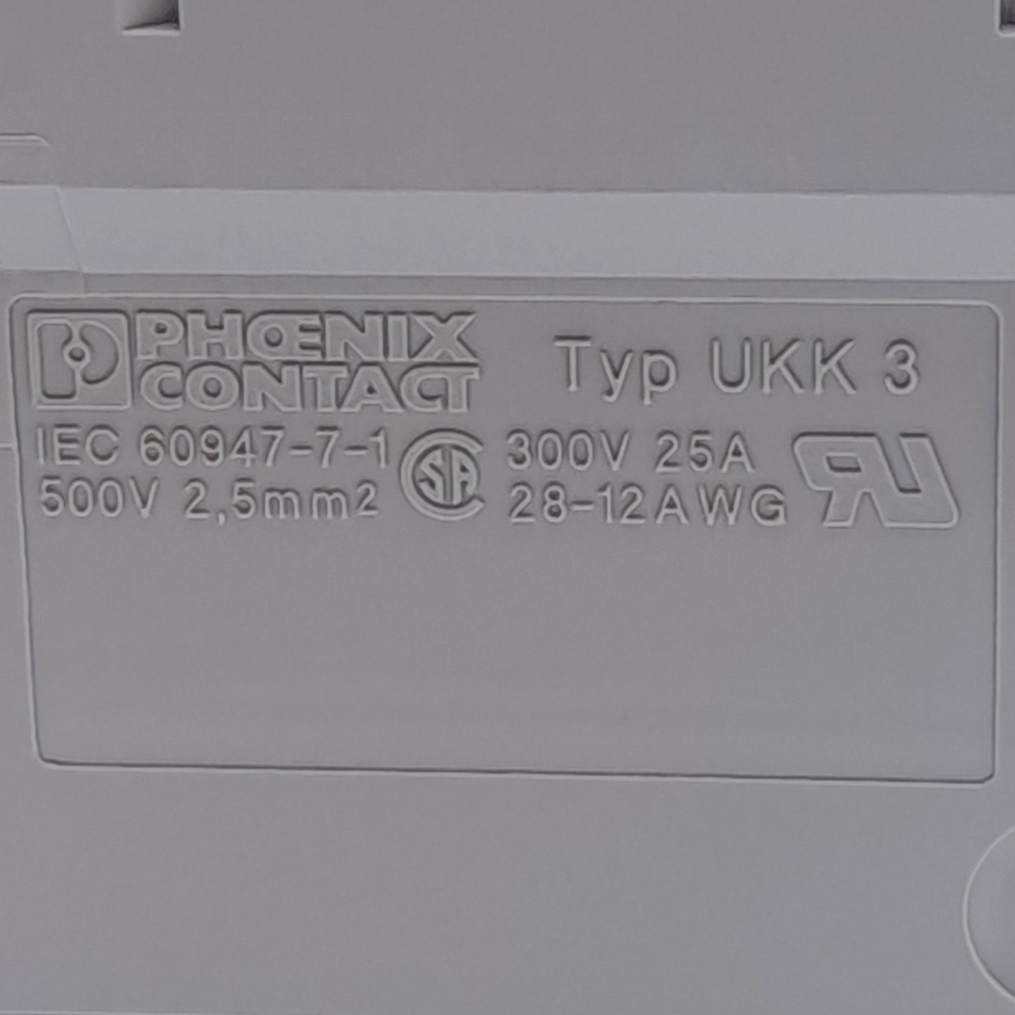 New – Open box Lot of 10 Phoenix Contact UKK 3 2770011 Terminal Block, 2-Level, 24A 500V Rated