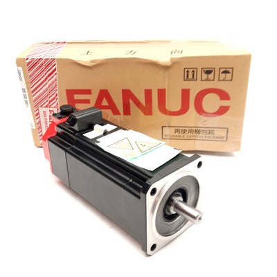 New Fanuc A06B-1401-B155 AC Spindle Motor, 4-Pole, 3PH 85-220VAC, 3.6x3.6in Flange