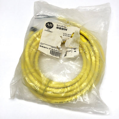 New – Open box Allen Bradley 889N-F3AFC-20F Quick Disconnect Cordset Cable, 3-Pin Mini, 20ft