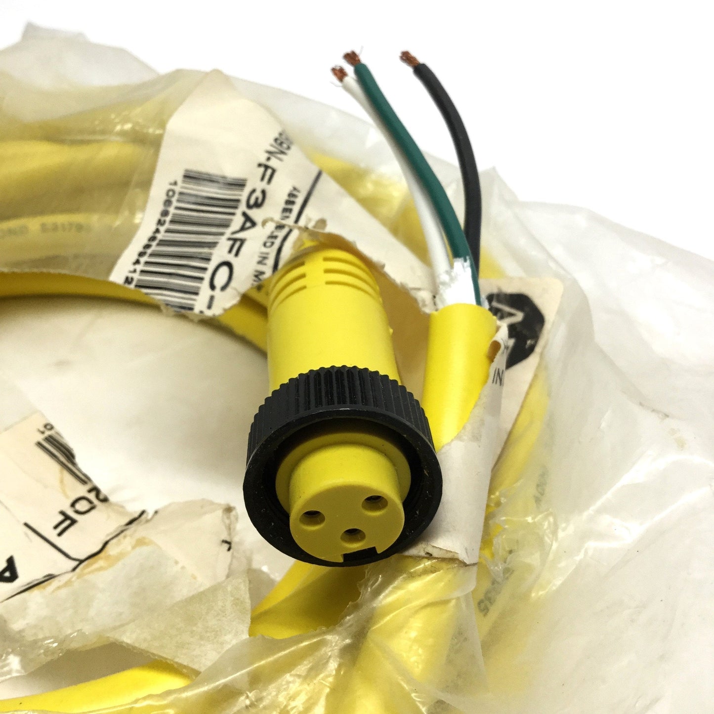 New – Open box Allen Bradley 889N-F3AFC-20F Quick Disconnect Cordset Cable, 3-Pin Mini, 20ft
