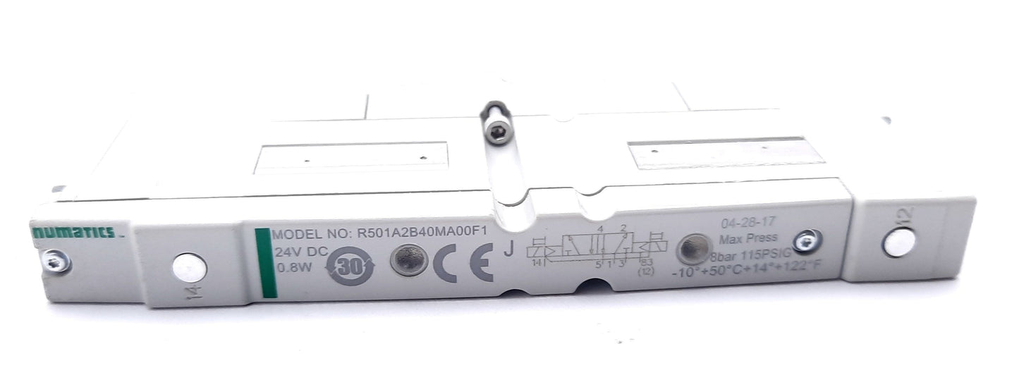New Numatics R501A2B40MA00F1 Solenoid Pilot Valve NC/NO 24VDC 2 Position 4 Way