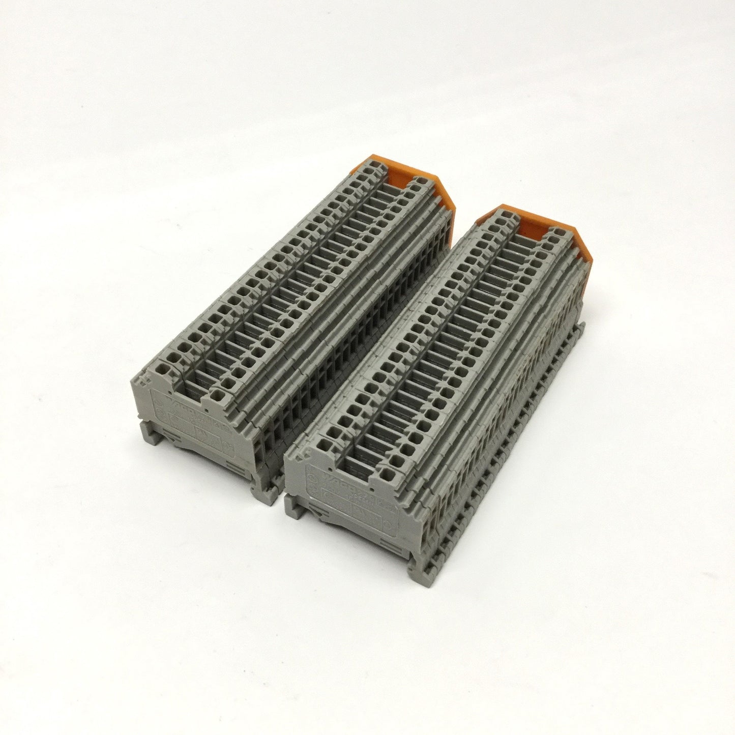 Used Lot of 50 Wago 279-101 Cage-Clamp Thru Terminal Blocks, 2-Conductor, 600V 10A