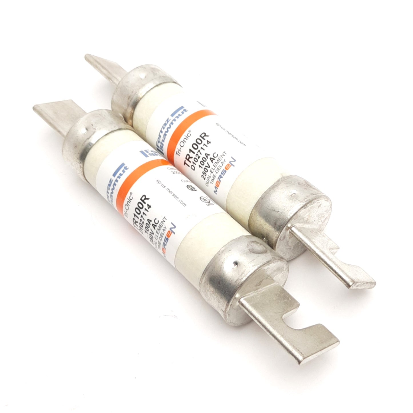 New – Open box Lot of 2 Ferraz Shawmut TR100R Tri-Onic Time Delay Fuse, 100A 250VAC, Class RK5