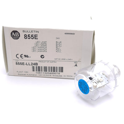 New Allen Bradley 855E-LL24B LED Lamp for 50mm Stack Light, Blue, 24VAC/DC