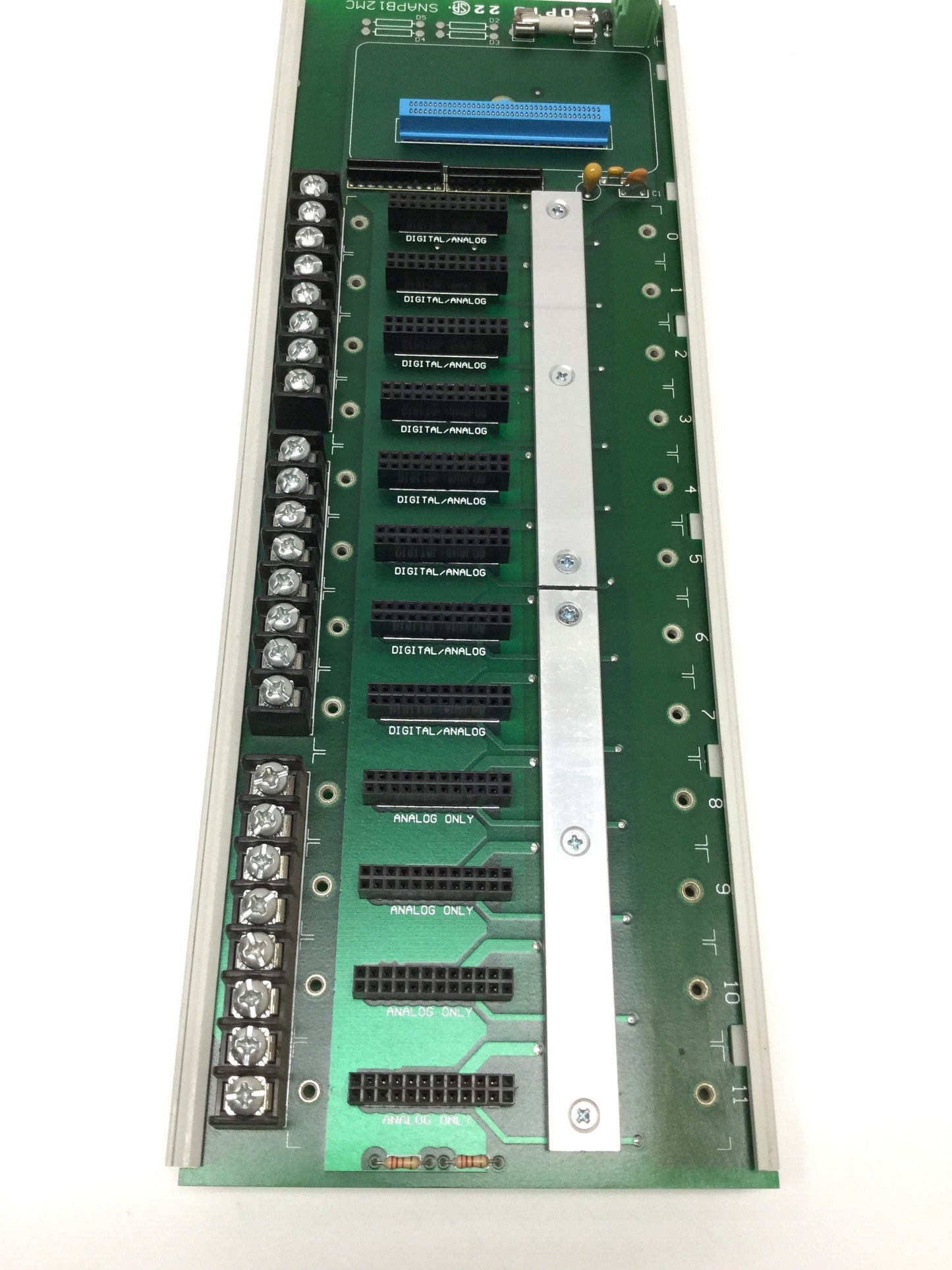 Used Opto 22 SNAP-B12MC Control Board, 12-Module I/O Rack Mount 5VDC w/ Terminals