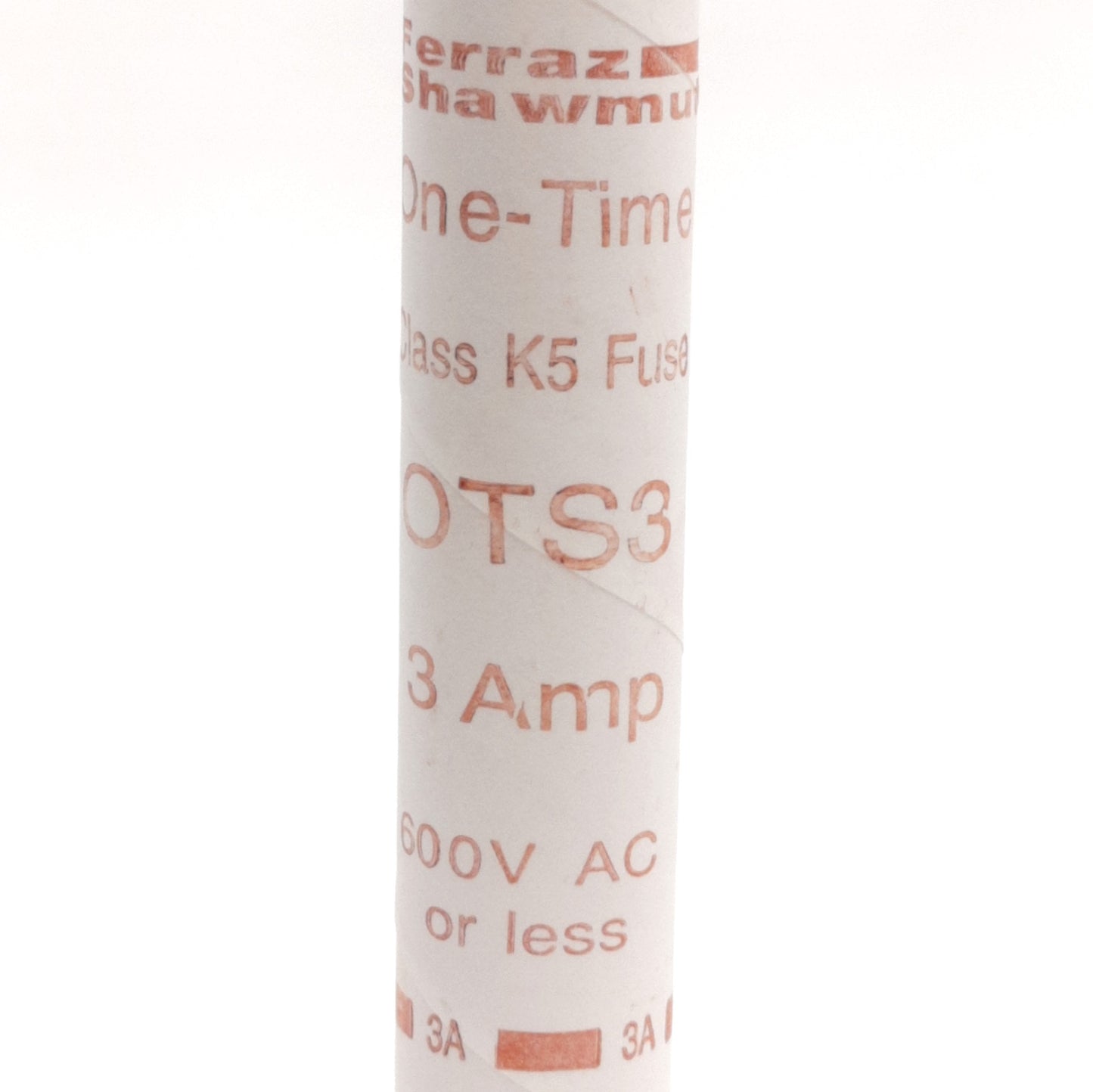 New – Open box Lot of 3 Ferraz Shawmut OTS3 Mersen Time Delay Fuse, 600VAC 3A, Class K5