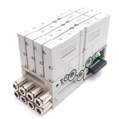 New – Open box Numatics K501AMM42MA0010 Manifold With (4x) R501A2B40MA00F1 Solenoid Valves