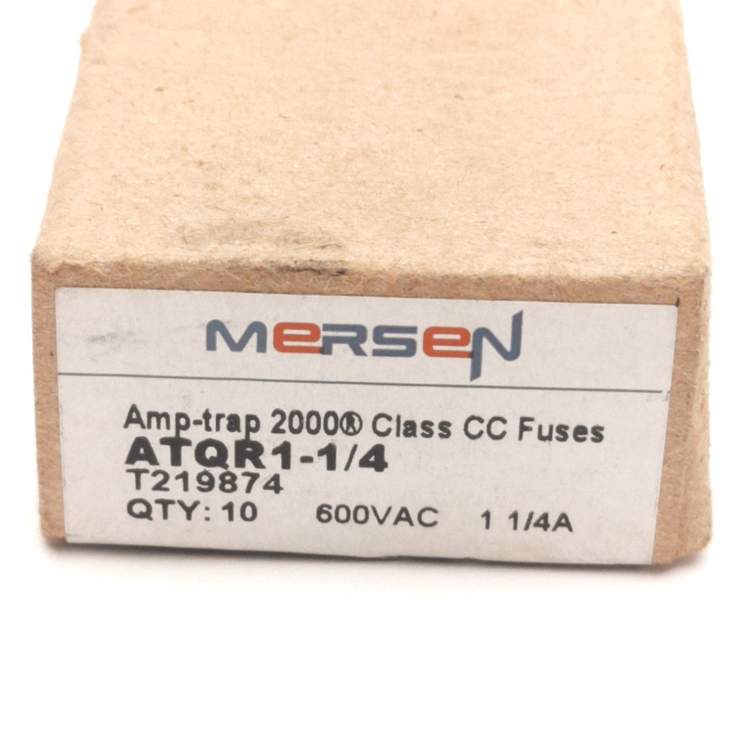 New Lot of 10 Ferraz Shawmut ATQR1-1/4 Mersen Time Delay Fuse, 1-1/4A, 600VAC/300VDC