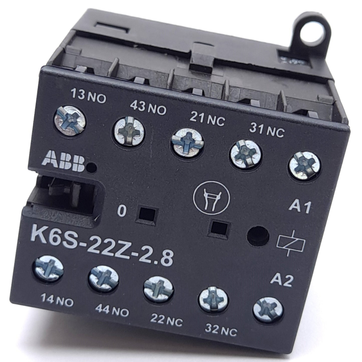 New – Open box ABB K6S-22Z-2.8-72 Mini Contactor Relay, 4-Pole, 2x NO 2x NC Aux, 17-32VDC Coil