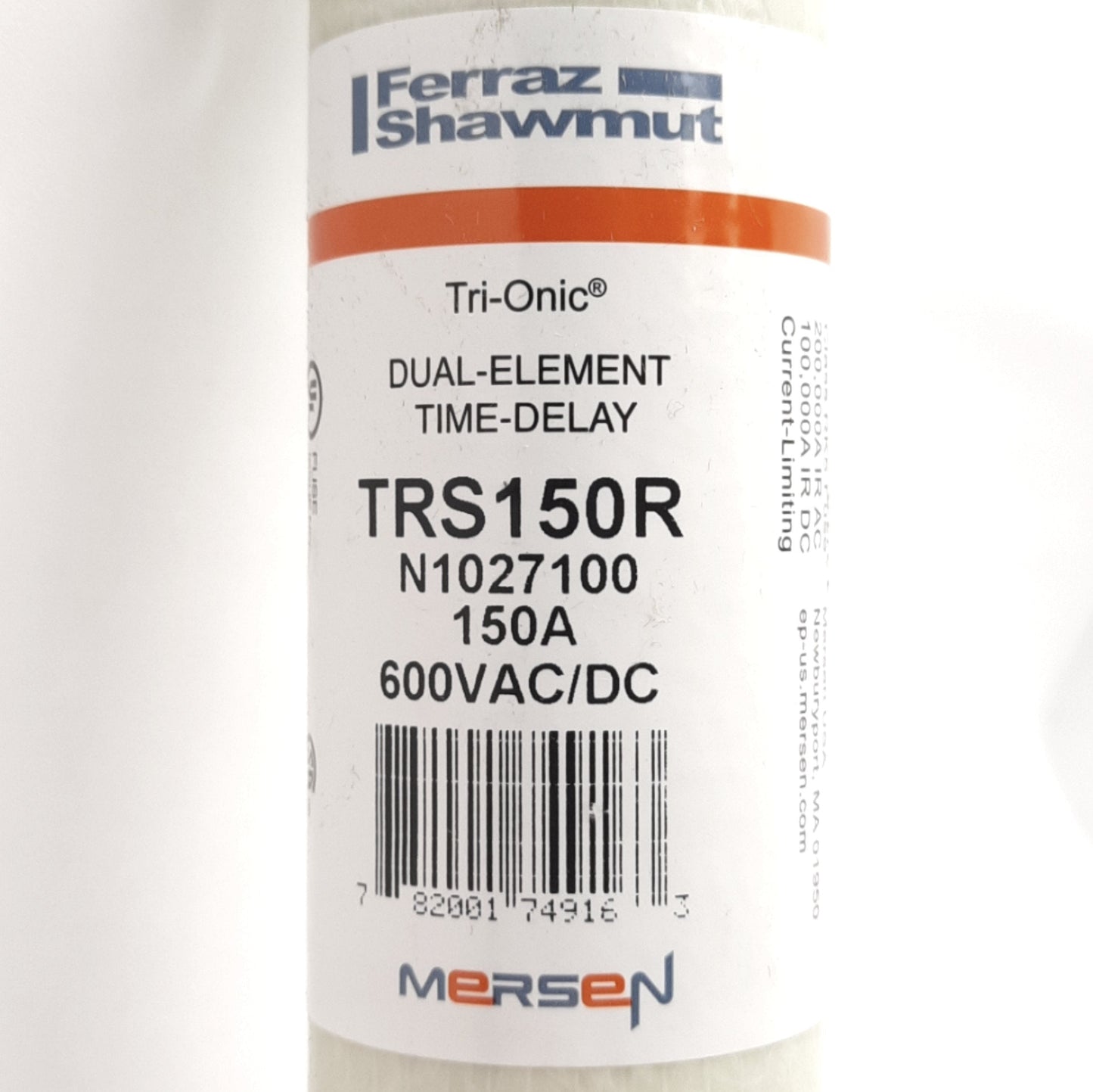 New Ferraz Shawmut TRS150R Mersen Time Delay Fuse, 150A, 600VAC/DC, Class RK5
