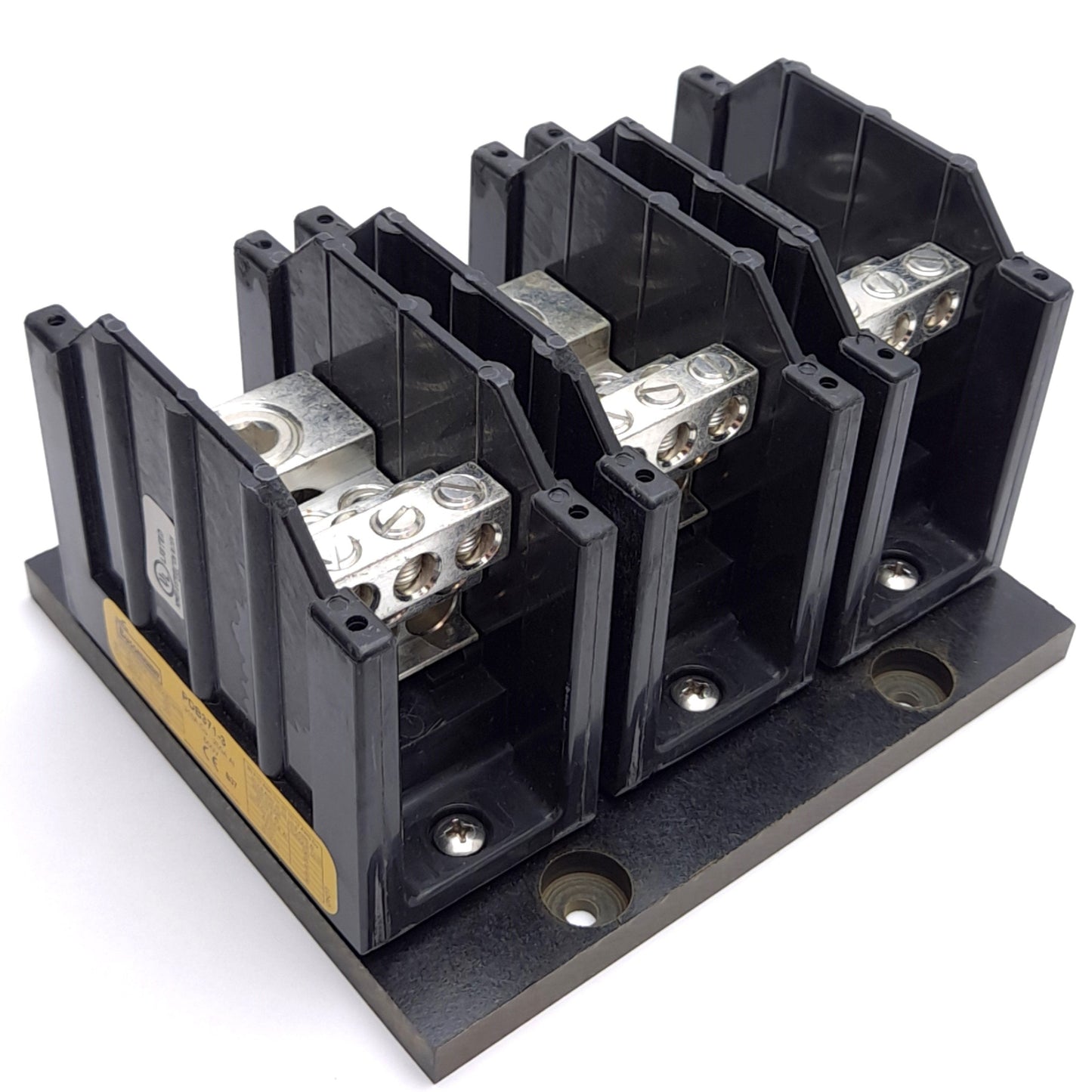 New – Open box Eaton Bussmann PDB371-3 Power Distribution Block, 3-Pole, 600V 310A