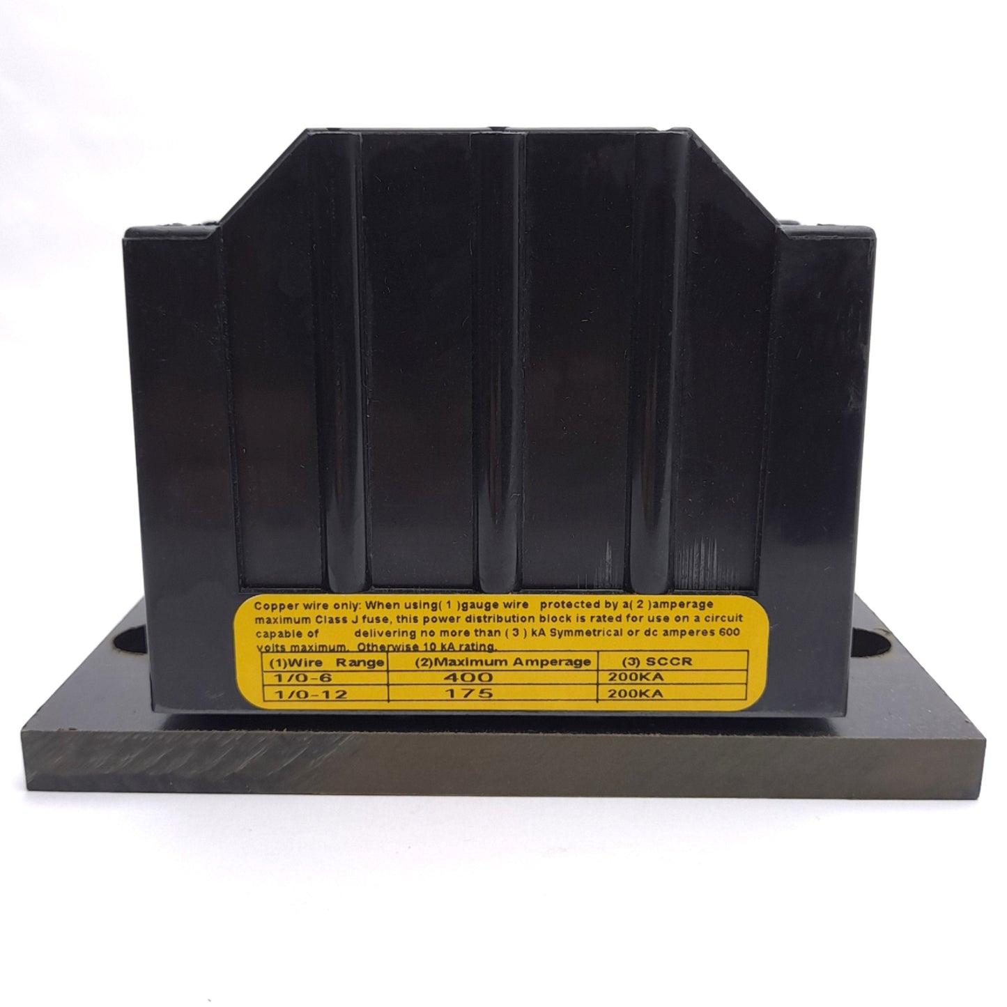 New – Open box Eaton Bussmann PDB371-3 Power Distribution Block, 3-Pole, 600V 310A