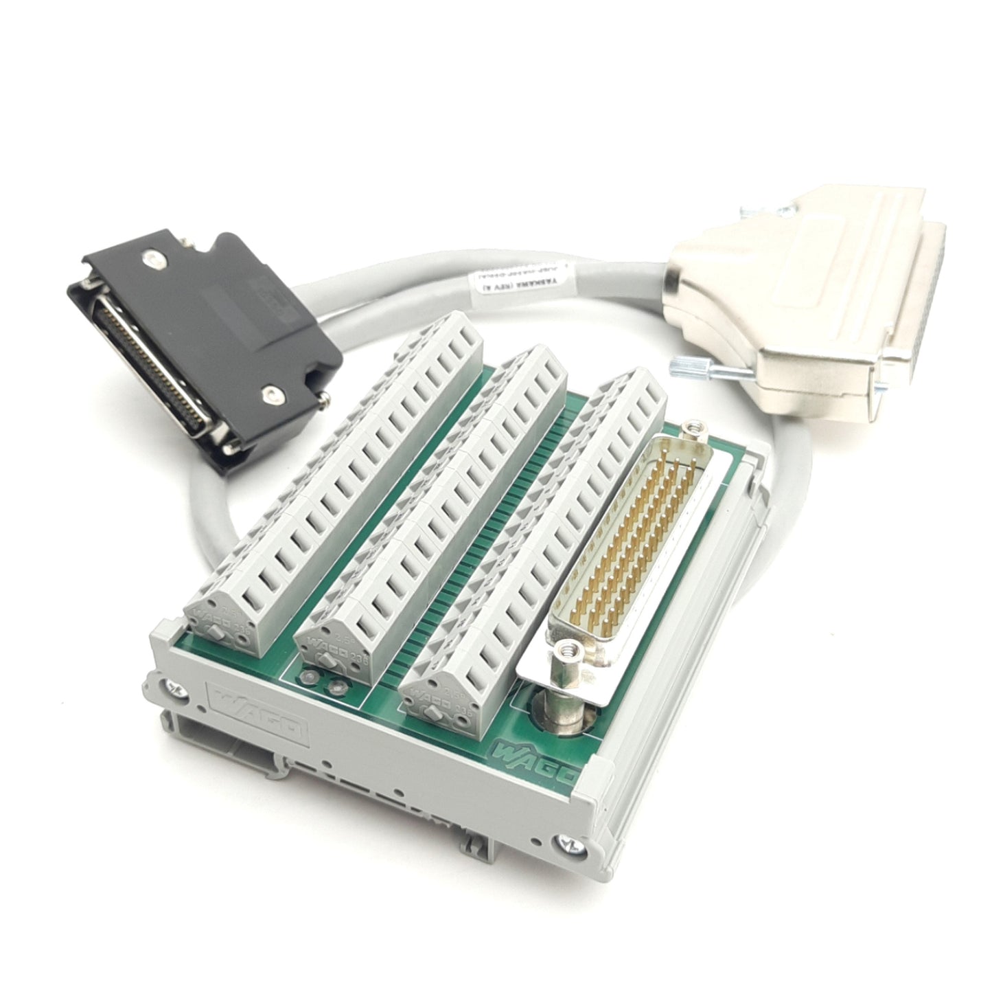 New Yaskawa JUSP-WA50P-D50 / Wago 8002-025 Breakout Board & Cable, DB-50M