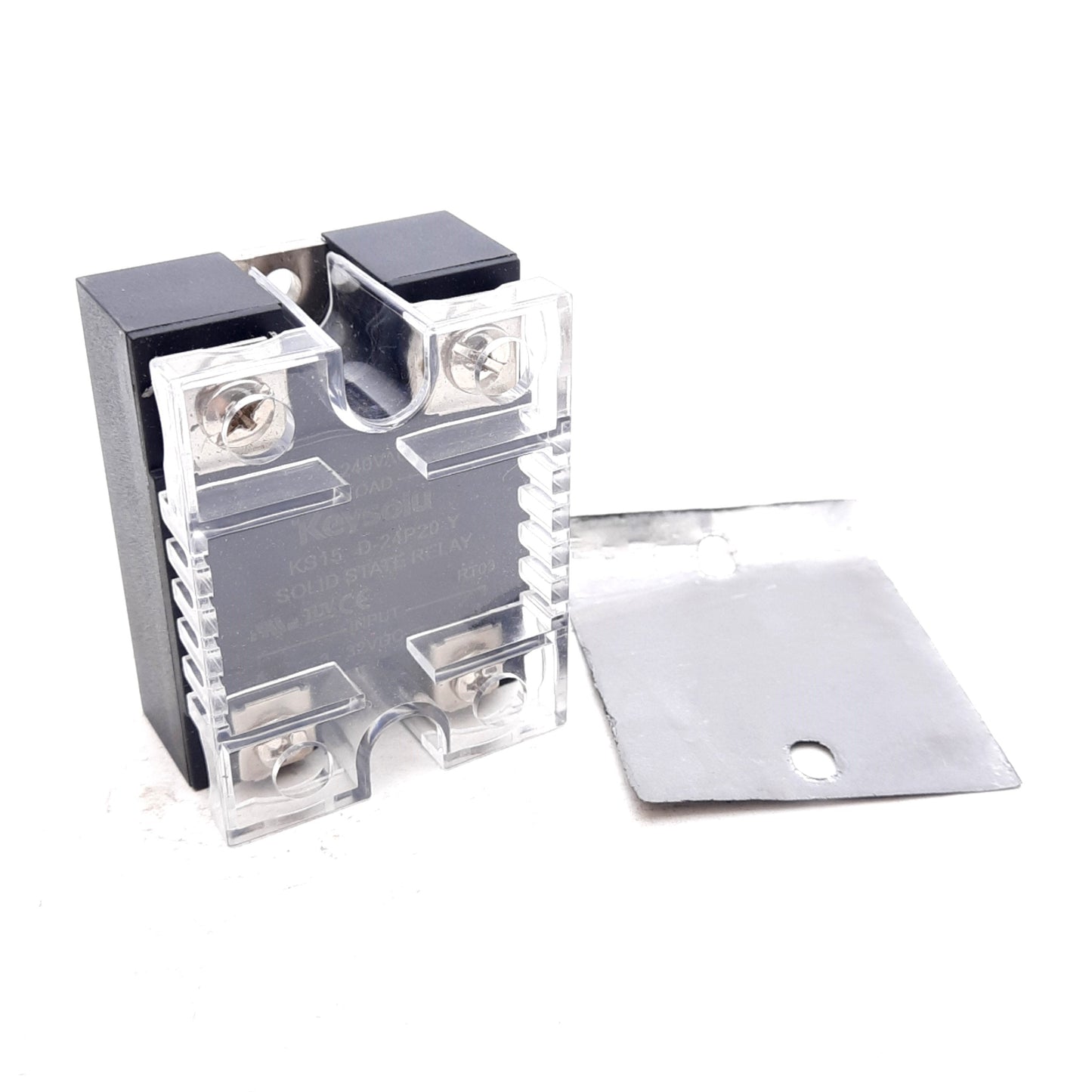 New Lot of 2 Keysolu KS15 D-24P20-Y SSR Relay, 240VAC 20A Load, 3-32VDC Input